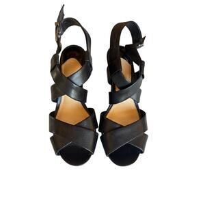 Gianni Bini Black wedge platform shoe size 9.5